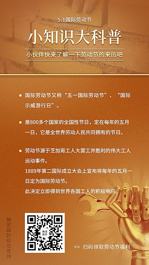 劳动节百科常识宣传海报