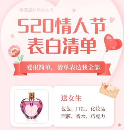 520表白清单多图可延长营销海报