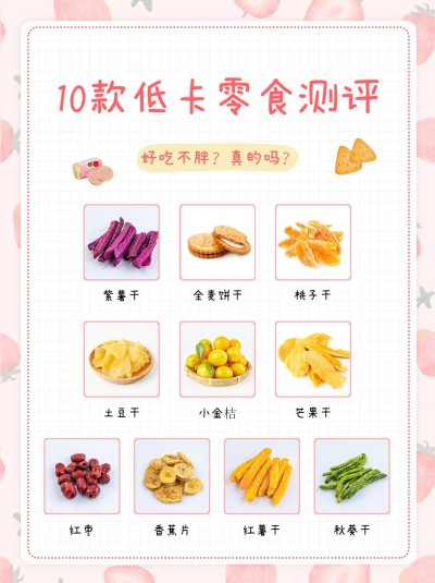 微商低卡零食推荐小红书配图