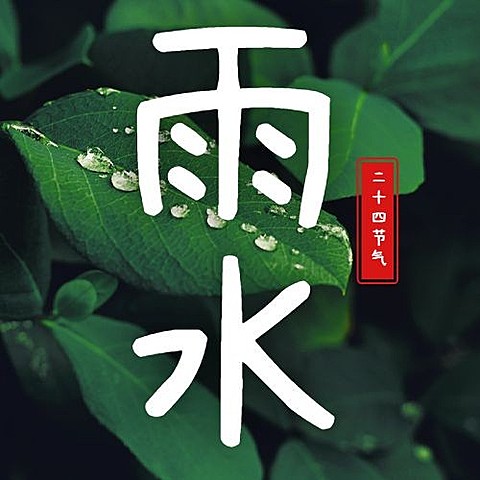 雨水节气祝福水滴公众号次图