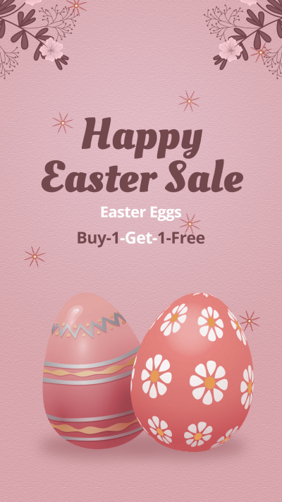 Hand Painted Flower Easter Egg Home Decorations Sale Promotion Ecommerce Story