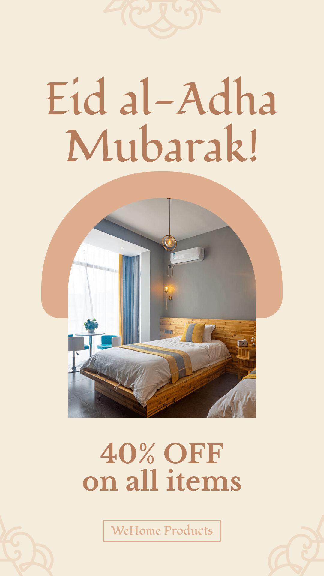 Eid Idul Ramadan Home Products Bed Display Sale Promotion Ecommerce Story预览效果