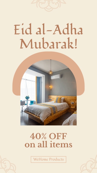 Eid Idul Ramadan Home Products Bed Display Sale Promotion Ecommerce Story