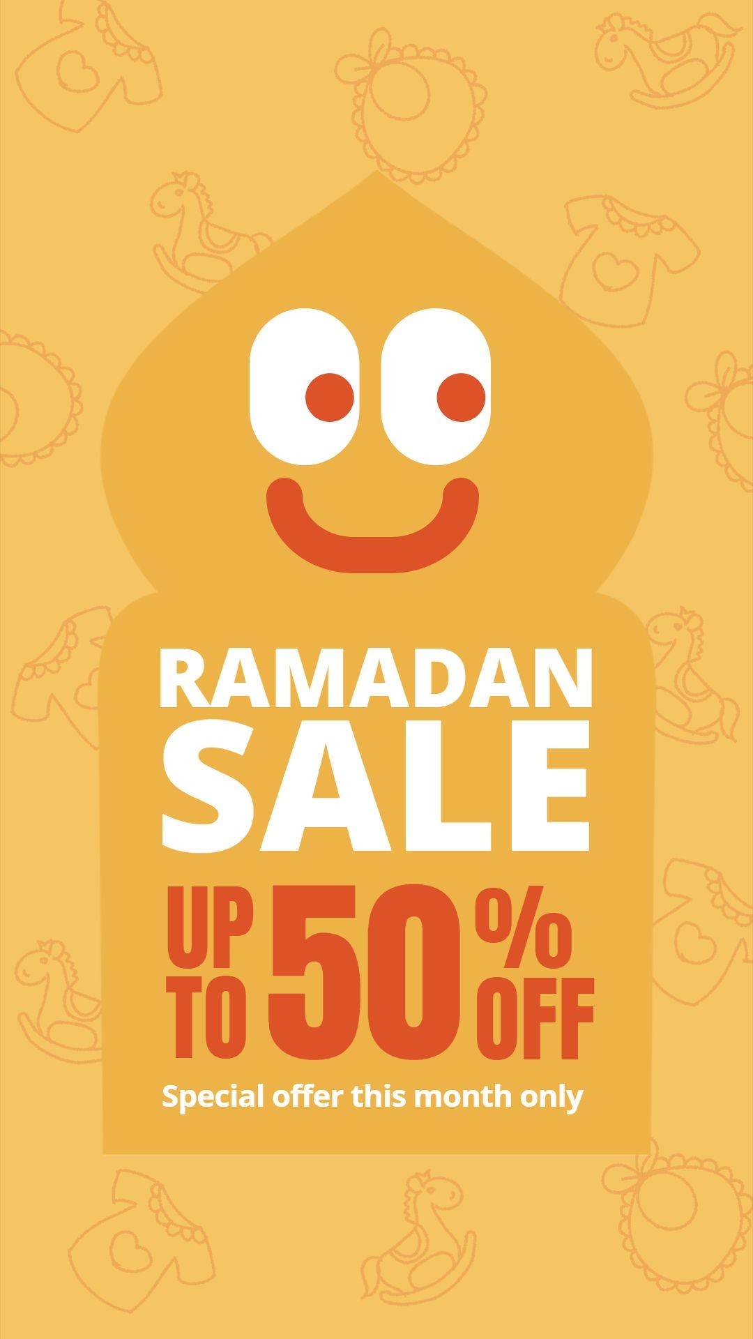 Yellow System Background Eid Ramadan Children's Fashion Sale Promotion Ecommerce Story