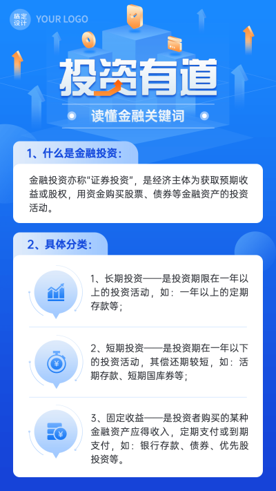金融保险知识科普术语解读手机海报