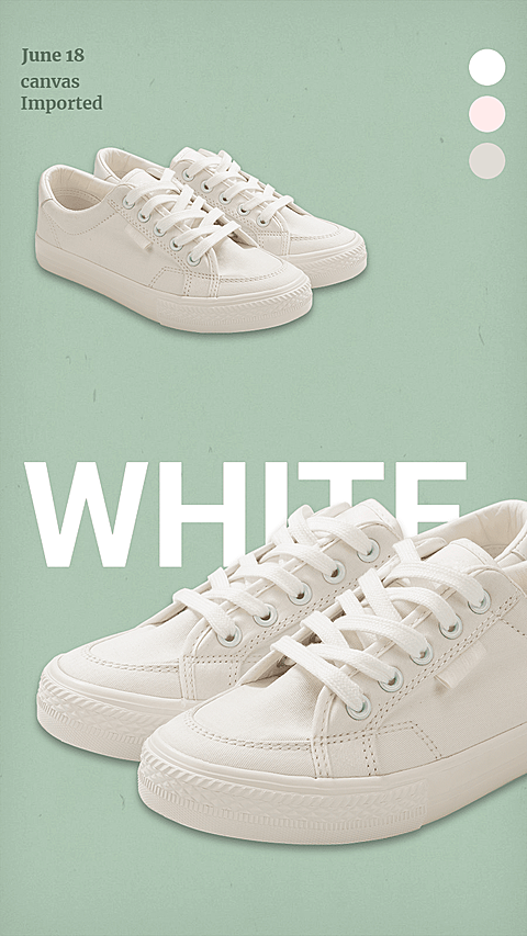 Colour Sport Shoes Promotion Fashion Simple Style Poster Ecommerce Story