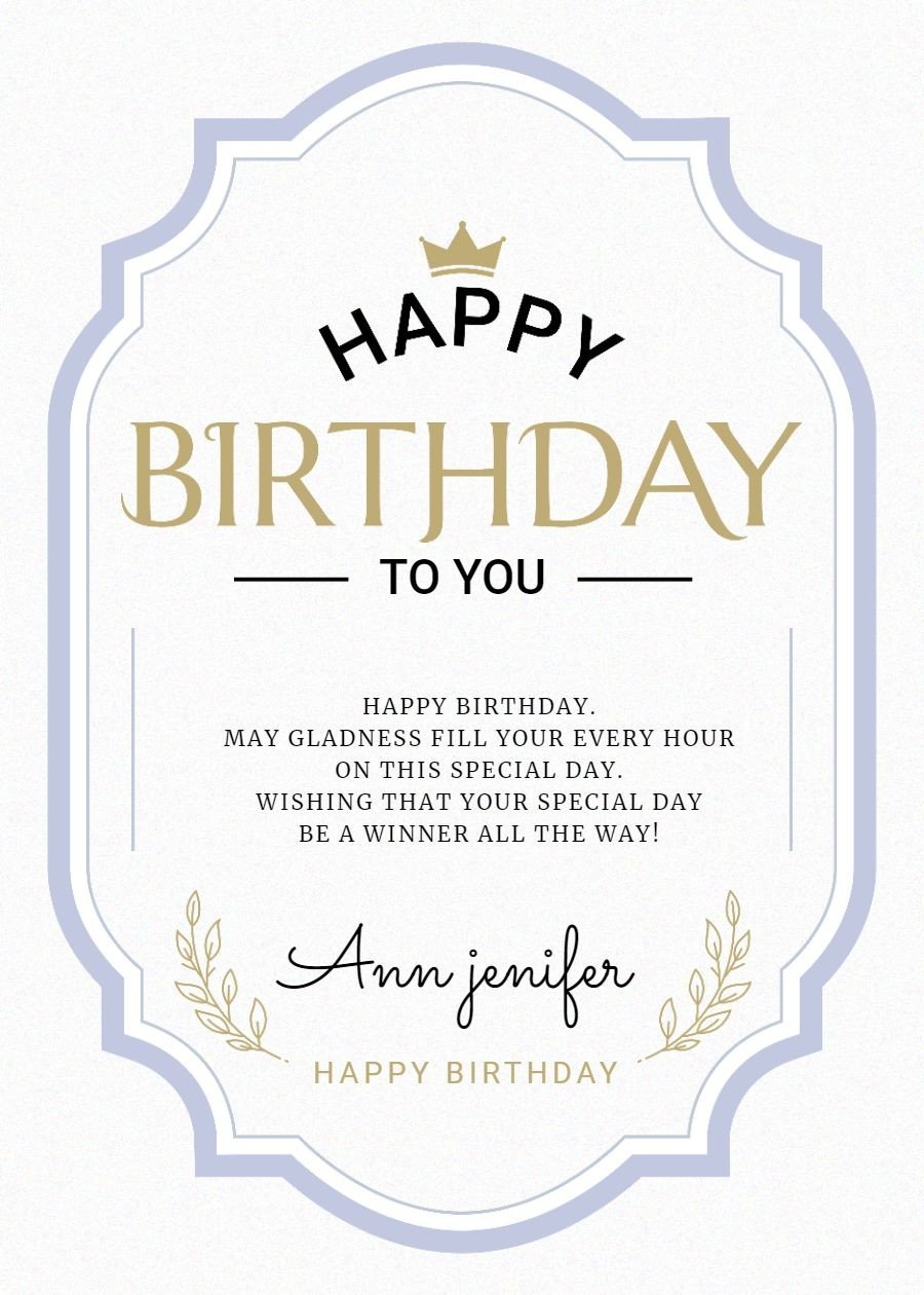 Fashion Geometry Frame Birthday Greeting Card