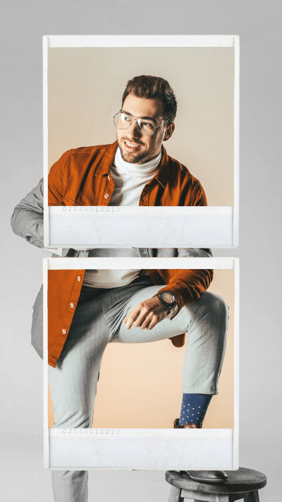 Literary Male Model Photos Collage Instagram Story