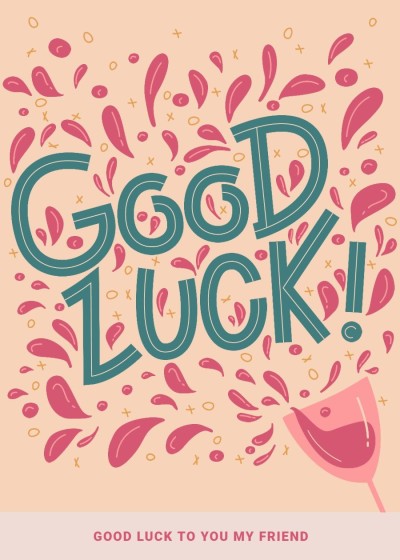 Fashion Style Water Drop Element Good luck Greeting Card
