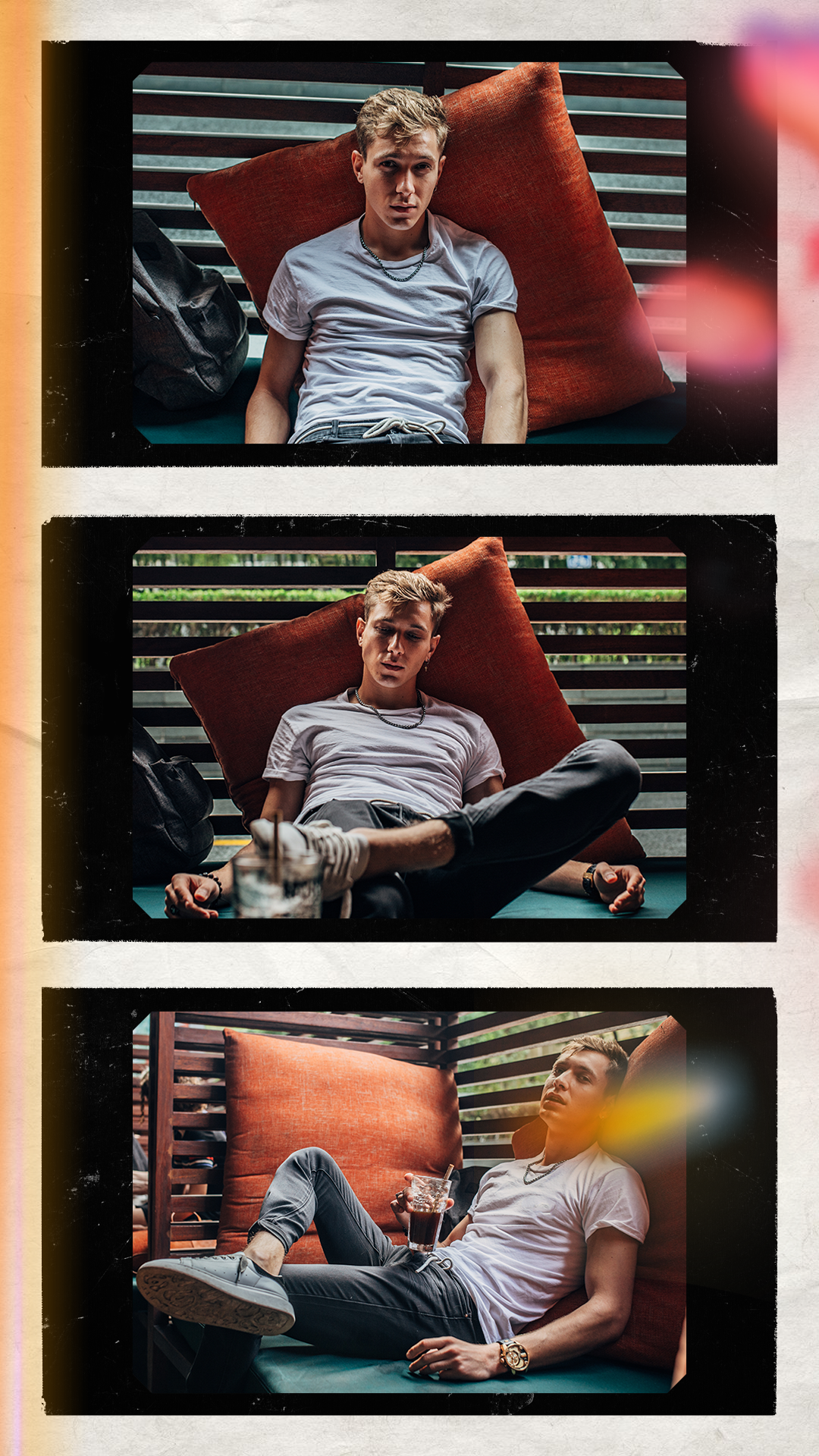 Retro Male Model Film Stock Simulation Instagram Story
