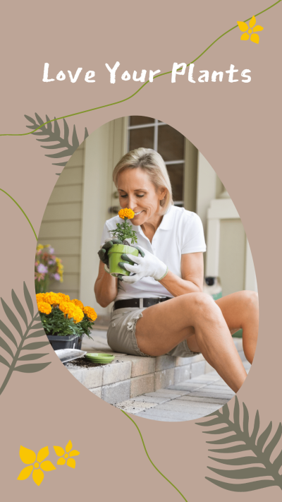 Literary Bouquets Plants Woman Text Instagram Story