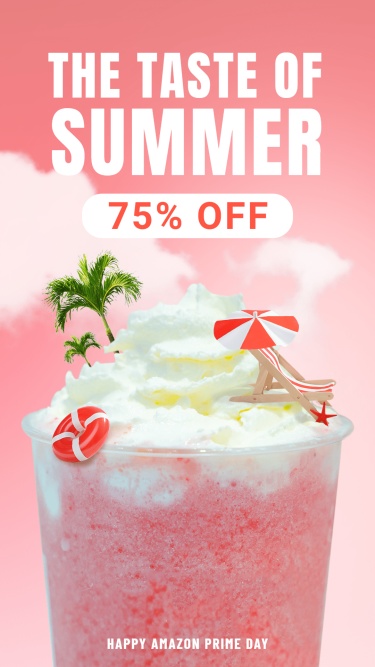 Amazon Prime Day Ice Cream Shake Discount Promotion Sale Ecommerce Story