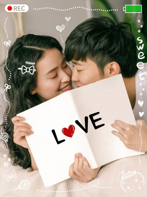 七夕情人节情侣晒照界面风plog模板预览效果