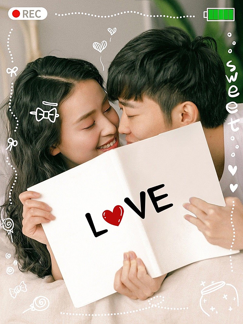 七夕情人节情侣晒照界面风plog模板