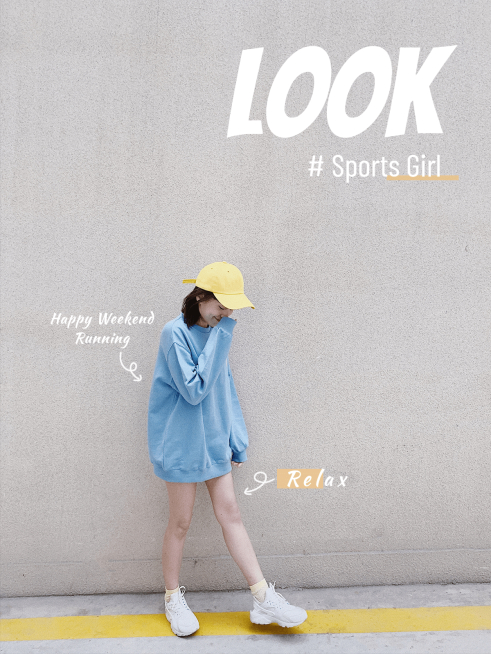 Ootd运动穿搭攻略简约风plog模板预览效果