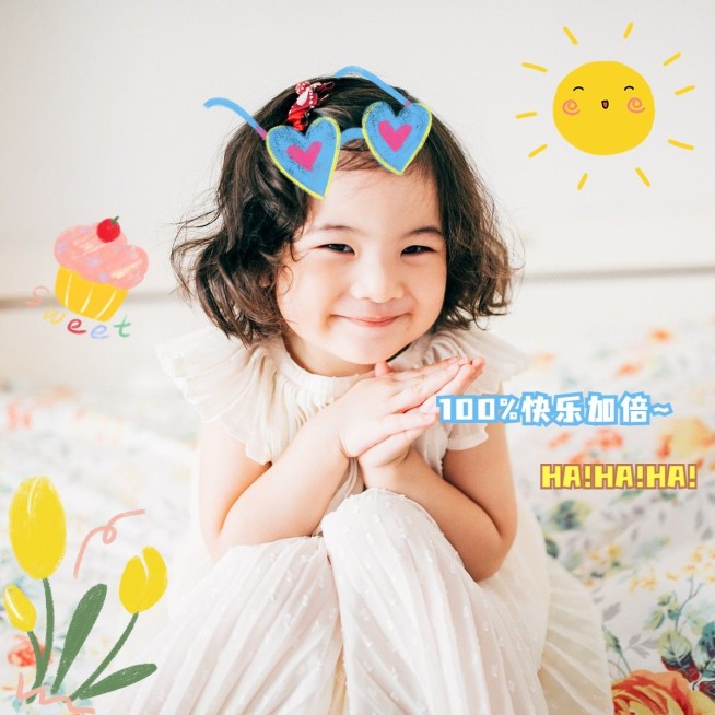 亲子生活晒照分享可爱风plog模板预览效果