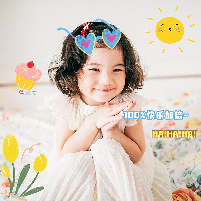 亲子生活晒照分享可爱风plog模板