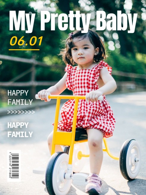 亲子晒照萌娃杂志风plog模板预览效果