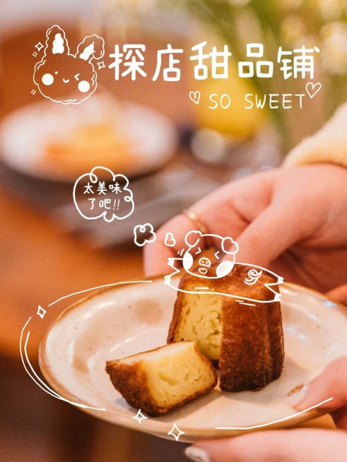 美食甜品蛋糕咖啡店手绘可爱风plog模板预览效果