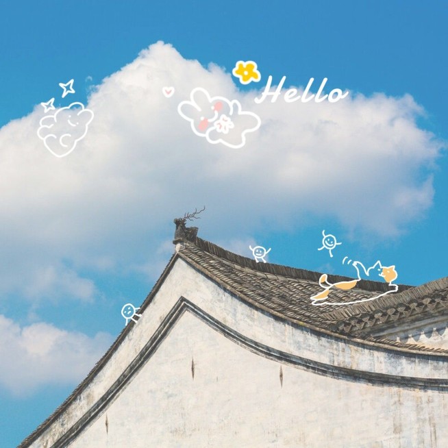 天空/云朵生活记录可爱风plog模板预览效果