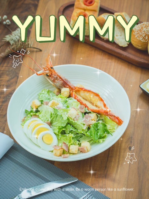 晒美食正餐分享简约风plog模板预览效果