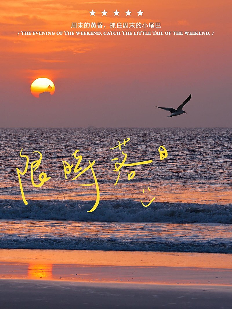 周末晒风景风景照文艺风plog模板