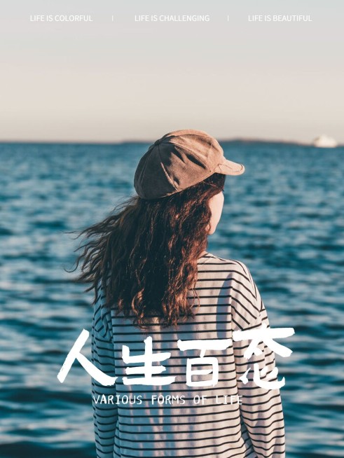 风景海边旅游记录简约风plog模板预览效果