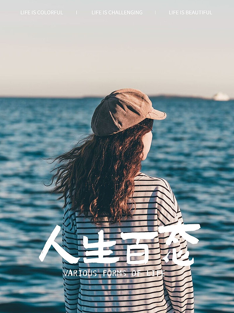 风景海边旅游记录简约风plog模板