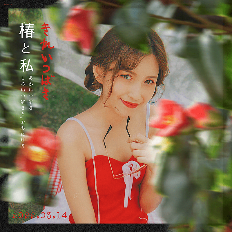 自拍花朵插画胶片晒照复古风plog模板