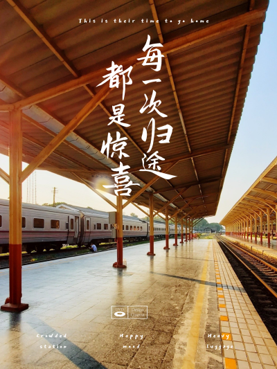 春运春节晒图春节祝福新年祝福每一次归途都是惊喜新年plog模板