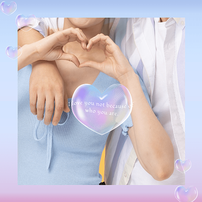 情人节情侣秀恩爱拍立得plog模板