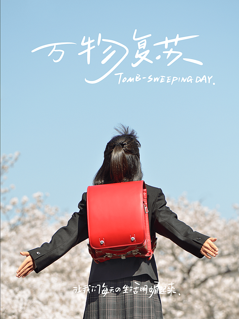 清明出游游玩海报简约风plog模板