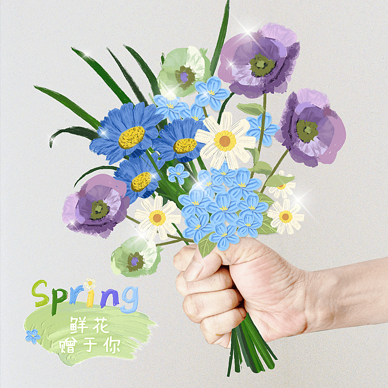 春季鲜花玩法文艺风plog模板