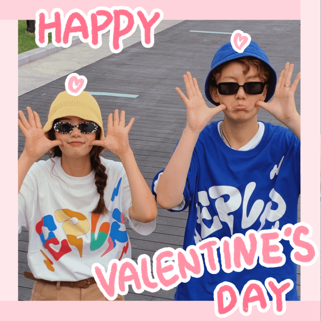 情人节情侣晒照秀恩爱拍立得plog模板预览效果