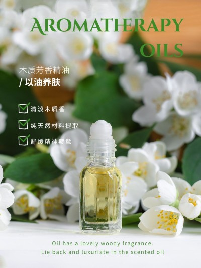 美妆护肤品精油植物文艺风plog模板