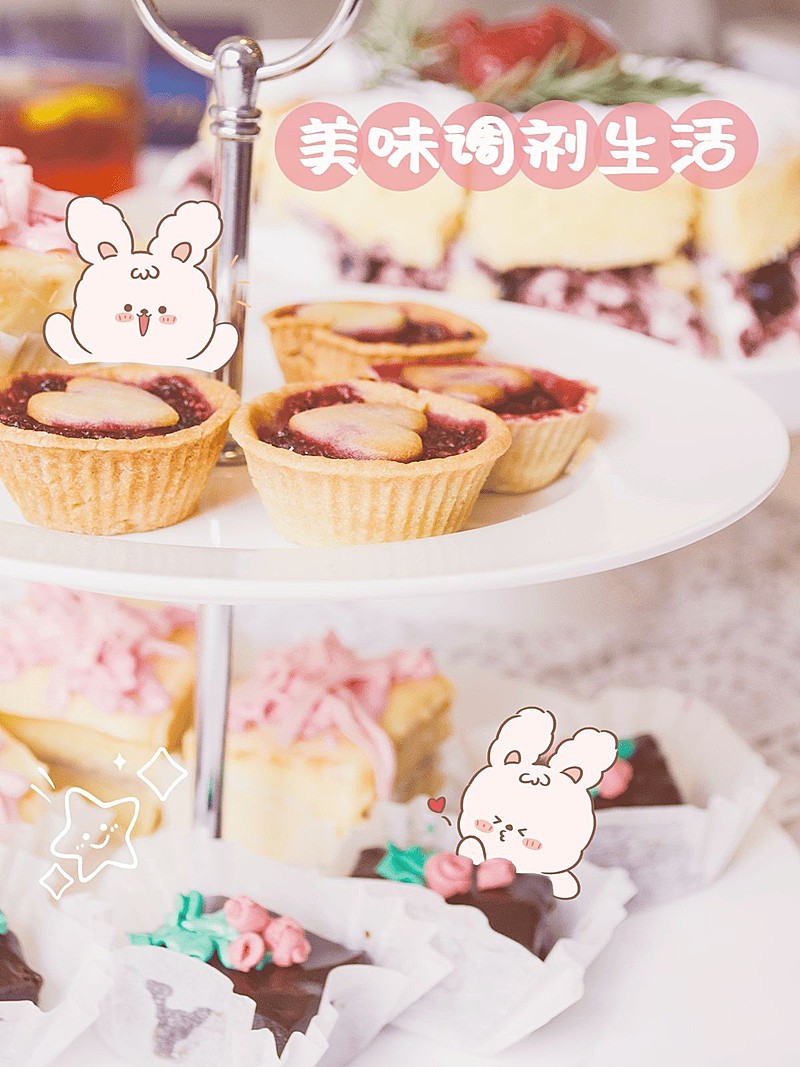 日常美食分享烘培甜品记录可爱风plog模板