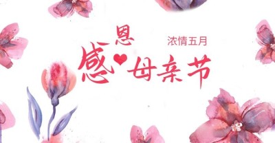 母亲节清新风海报