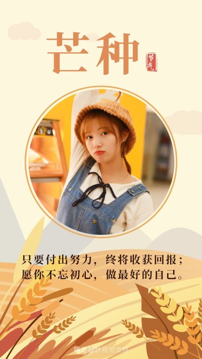时尚清新芒种海报