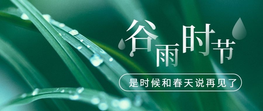 谷雨二十四节气公众号首图预览效果