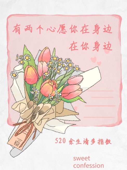 520告白文案小红书配图预览效果