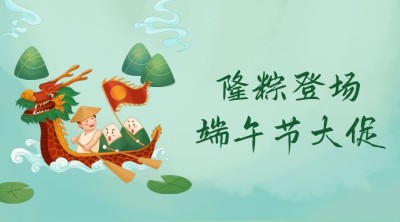 端午节安康祝福荷叶手绘横版海报
