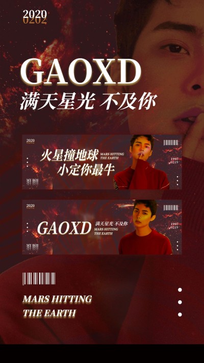 粉丝应援满版图创意简约竖版手幅