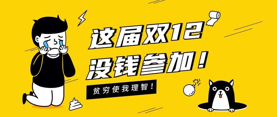 这届双12没钱参加公众号首图预览效果