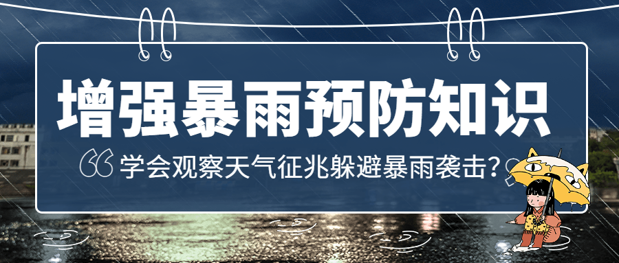 暴雨预警宣传科普公众号首图