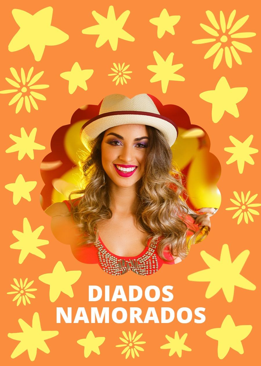 Hand Painted Stars Pattern Decorate Dia dos namorados Card