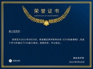 荣誉证书优秀学员结业奖状