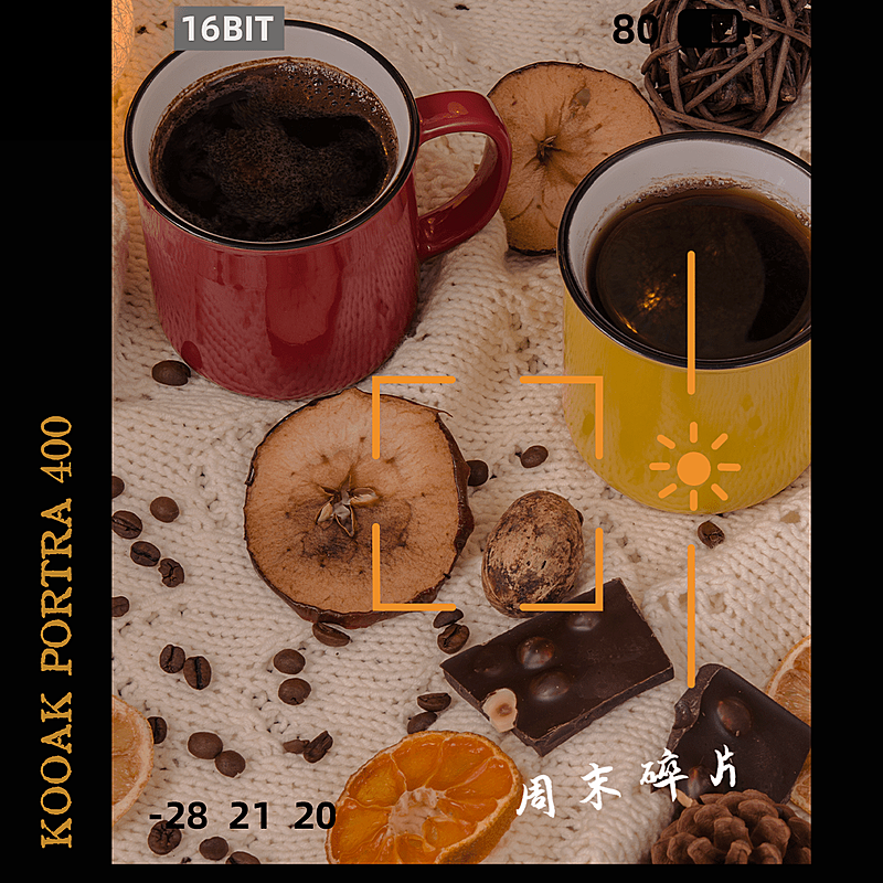 周末宅家晒照通用简约风plog模板