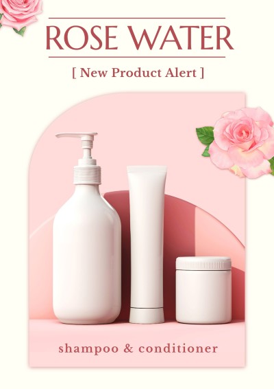 Hair Shampoo and Conditioner Beauty Personal Care New Product Arrival Promotion Advertising Poster