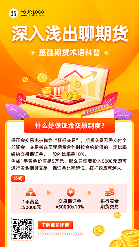 金融证券期货知识科普投资理财手机海报
