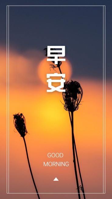 早安问候唯美问候手机海报预览效果